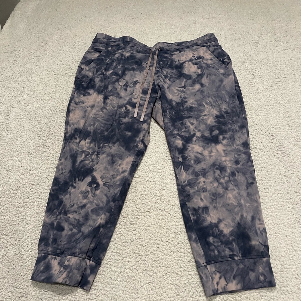 Lululemon Ready to Rulu Jogger Crop Diamond Dye Lunar Rock True Navy Size 16